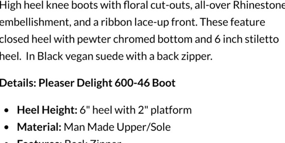 Pleaser knee high rhinestones boots sz 12 NWT - Picture 4 of 5